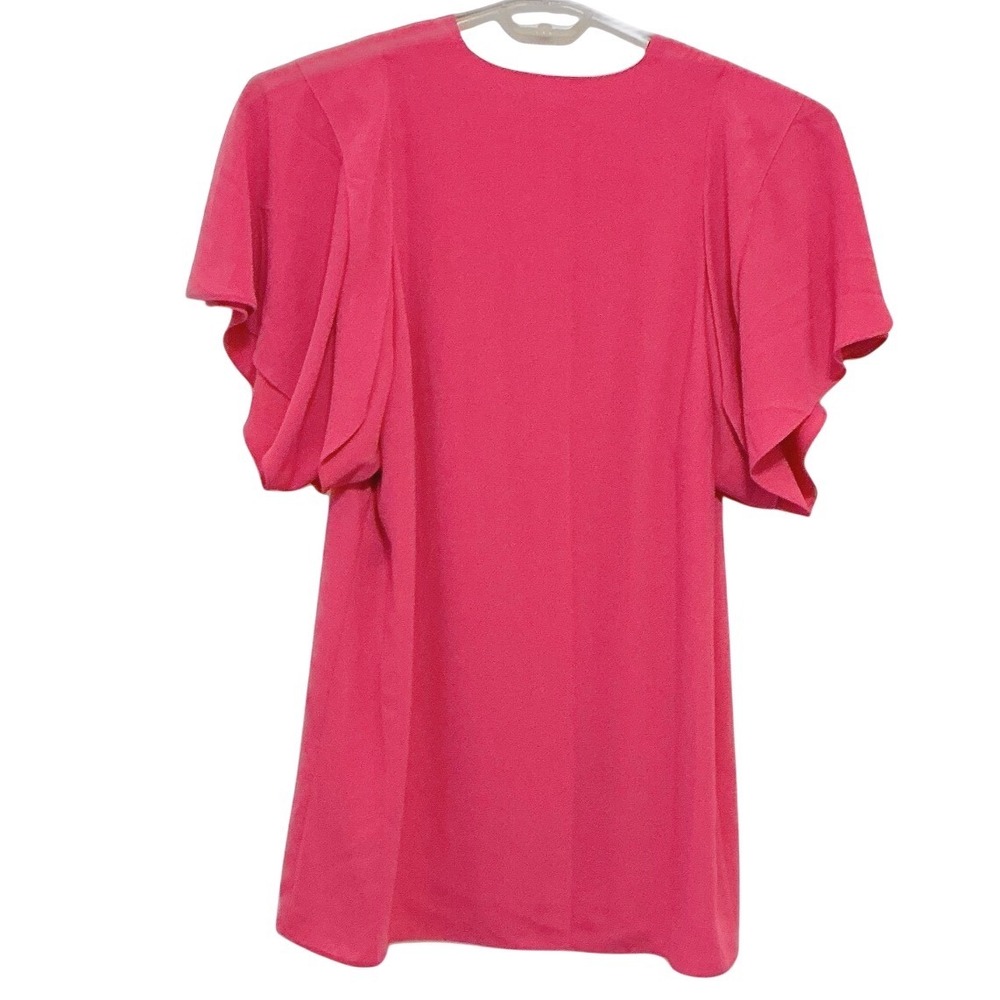 Anna Cate Blair Short Dress XL Beet Pink Flutter Sleeve Shift NWT MSRP $208 - Picture 6 of 11